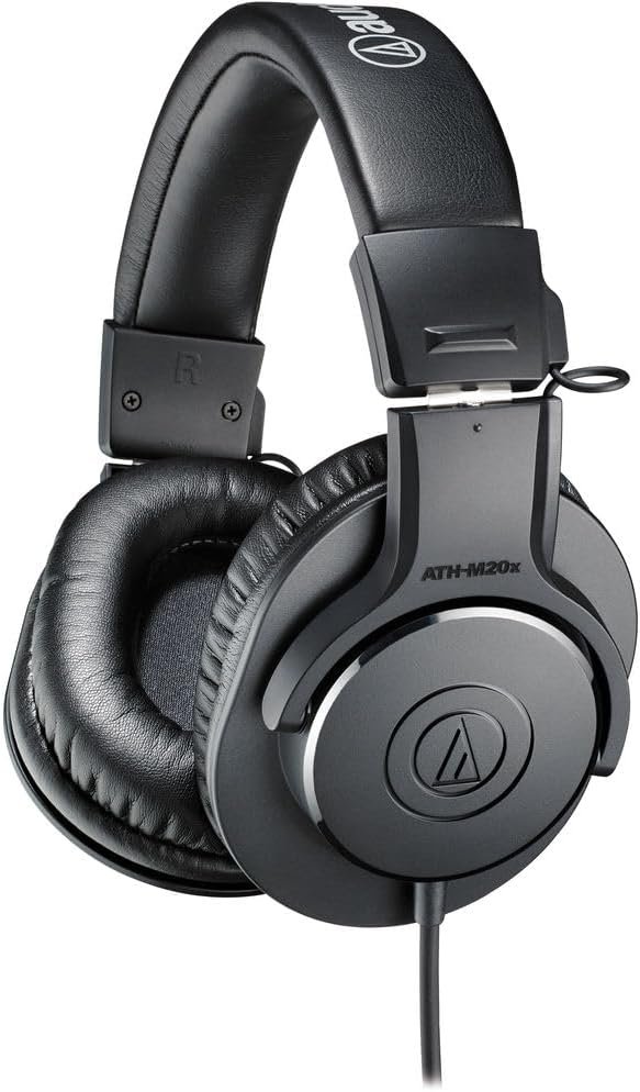Audio-Technica ATH-M20x Professional Studio Monitor Headphones review with accessories for studio perfection