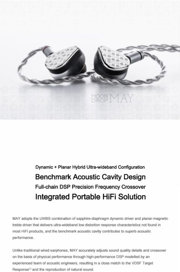 Moondrop May DSP Earphone review Hybrid Wired Earbuds with USB-C connection