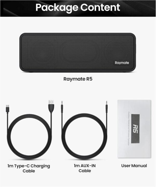 Raymate R5 Bluetooth Speaker Review Portable Waterproof Speaker with HiFi Sound for Outdoors