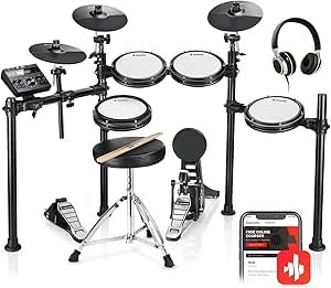 Donner DED-200 Electric Drum Set Review Quiet Mesh Pads and 450+ Sounds
