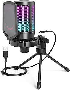 FIFINE Gaming USB Microphone A6V review for streaming, podcasts, and PC gaming setup