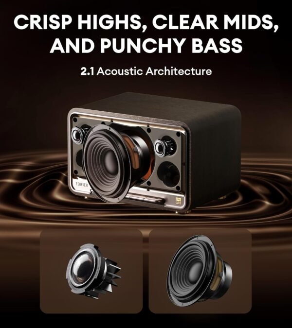 Edifier D32 Wireless Speaker Review Hi-Res Audio and Stunning Retro Design Features