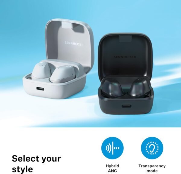 71u1f1WH0ML._AC_SL1500_-1 Sennheiser ACCENTUM True Wireless Earbuds - Crystal-Clear Sound with Hybrid ANC, Ergonomic Design, 28-Hour Battery Life, Touch Interface and Dual Mic Call Quality, Black