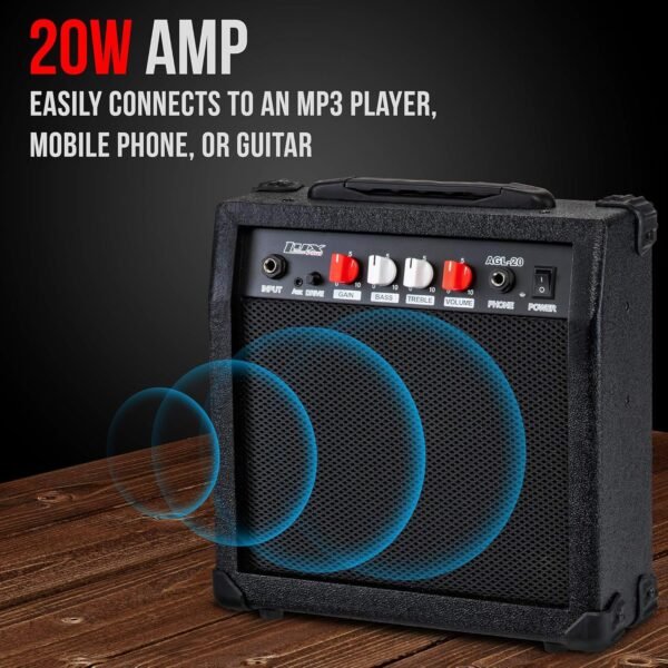 LyxPro Electric Guitar Amplifier AGL20 review compact 20-watt amp for versatile practice