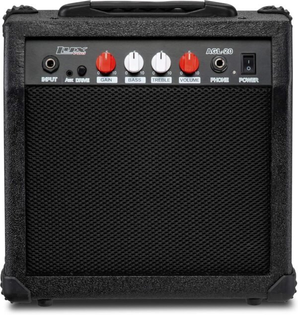 LyxPro Electric Guitar Amplifier AGL20 review compact 20-watt amp for versatile practice